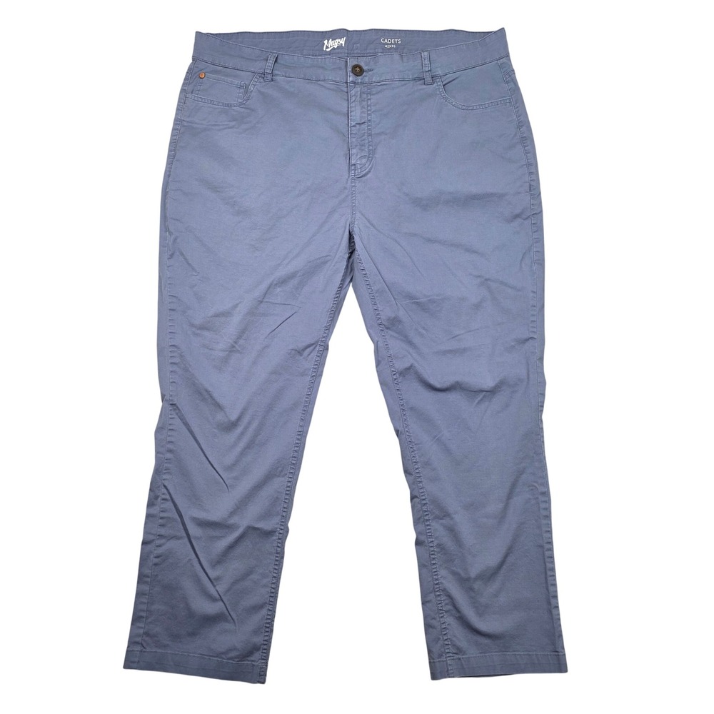Mugsy Cadets Mens Size 42x30 Blue Flat Front Chino Pants Casual‎ Dress